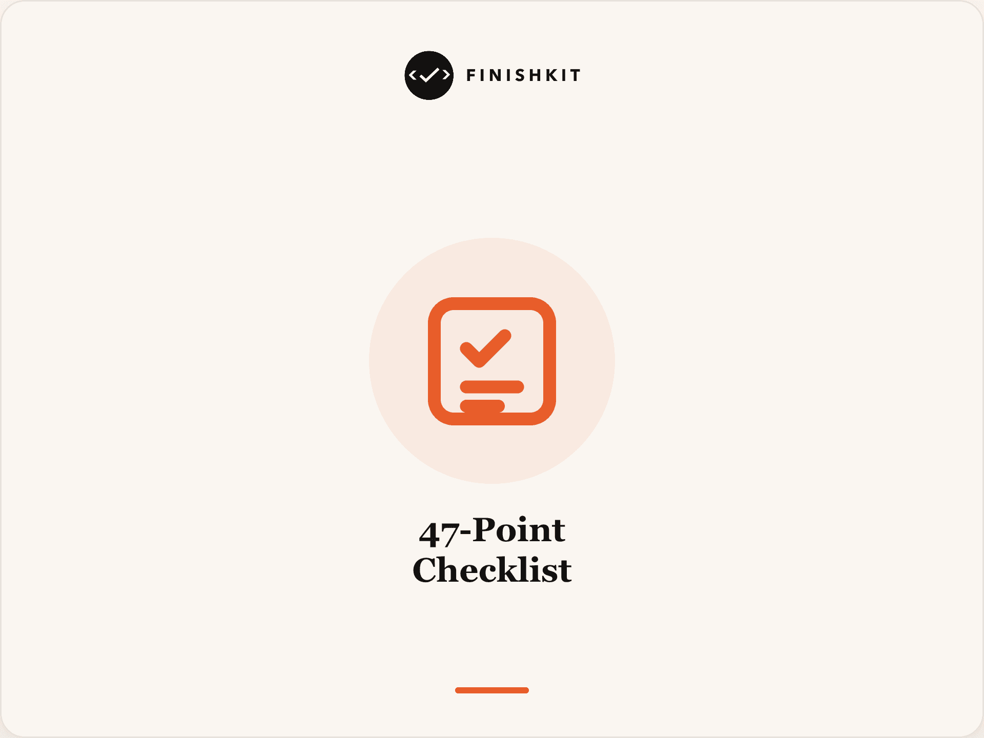Checklist document with checkmarks showing production readiness items