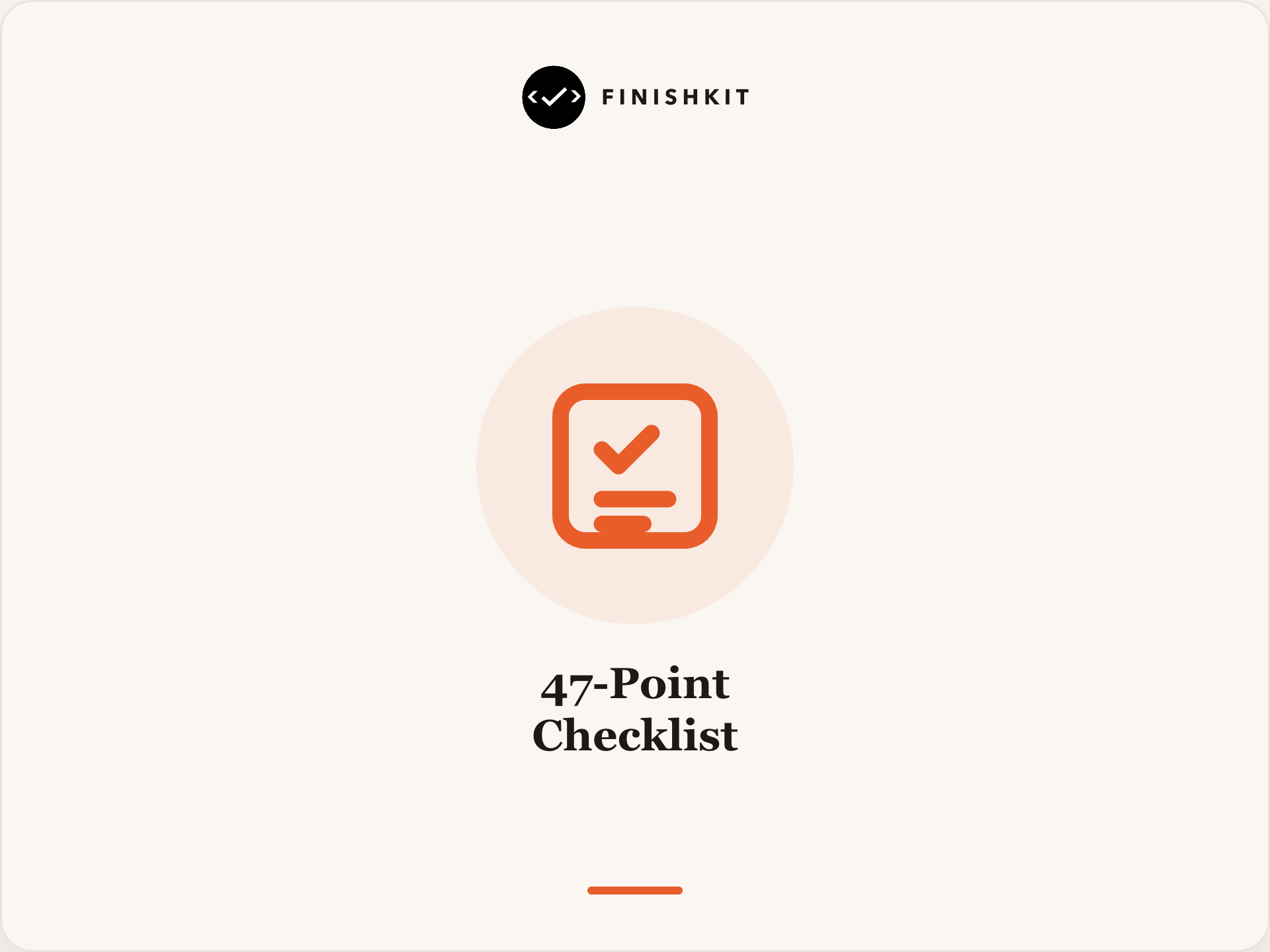 Checklist document with checkmarks showing production readiness items